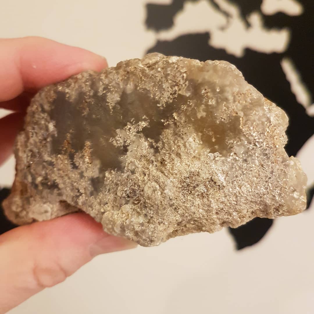 A very mossy agate I dug out of a small, freezing stream in Canterbury. It was my first large agate I had ever found and blew my mind when it was cut and polished!

I used a torch to backlight it in the one photo.

Thanks @chris_caine_88 for showing me the spot!

               
