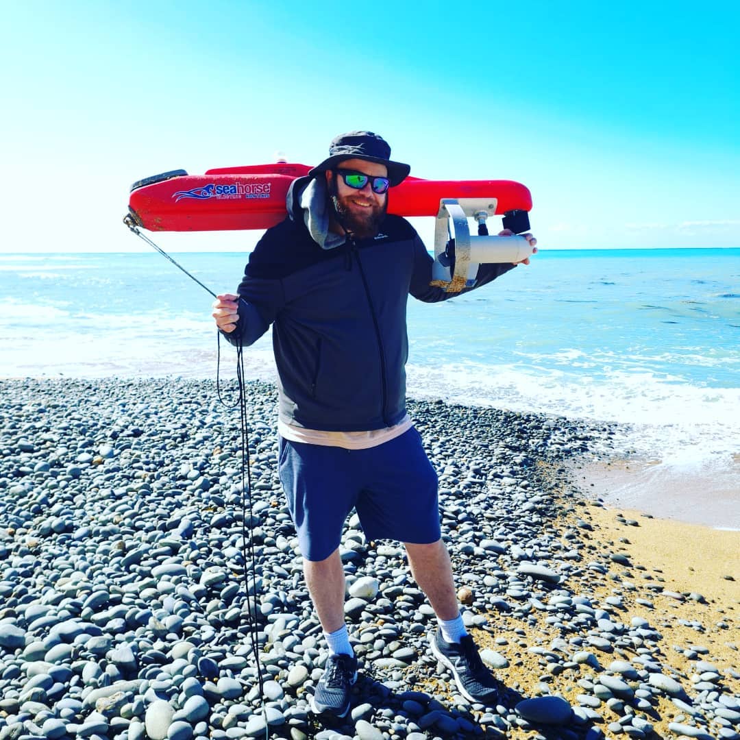 I found this torpedo looking thing while out looking for fossils.  Its used to take a fishing line out deep when fishing from the beach, and it's quite heavy as well! I managed to track the owners down and returned it later in the day.

         