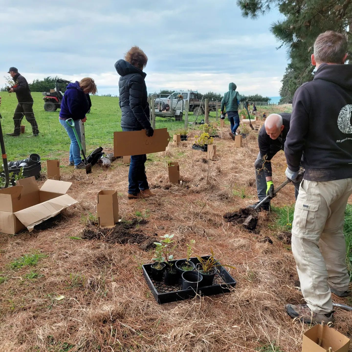 We planted some trees today, more than 500 native species! 14 of us local fossil hunters got together and planted them on the beautiful Glenafric farm where they had prepared some ground for us, as well as providing the trees and a great lunch afterwards!

Thanks to everyone that volunteered and spent their Sunday digging holes in a blustery wind.

Can't wait to see them grow over the coming years.

    